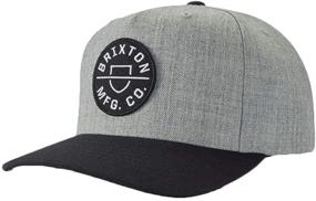 img 1 attached to 🧢 Brixton Men's Crest C MP Snapback