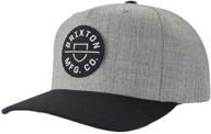 🧢 brixton men's crest c mp snapback logo