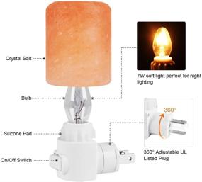 img 1 attached to 🌟 Syntus 2 Pack Himalayan Salt Lamp: Natural Crystal Glow Hand Carved Night Lights for Lighting, Decoration, and Air Purifying