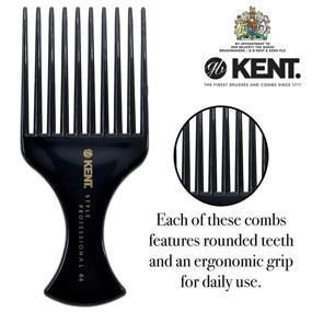 img 2 attached to Kent SPC86 Salon-Style Hair Pick and Barber Comb - Curl-Friendly Hair Pick and Afro 💇 Parting Comb - Hair Care Comb for Thick Hair - Premium Kent Barber Supplies and Hair Comb