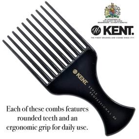 img 3 attached to Kent SPC86 Salon-Style Hair Pick and Barber Comb - Curl-Friendly Hair Pick and Afro 💇 Parting Comb - Hair Care Comb for Thick Hair - Premium Kent Barber Supplies and Hair Comb