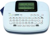 🔵 brother p-touch ptm95 handy label maker - navy blue with 9 type styles & 8 deco mode patterns in blue gray logo