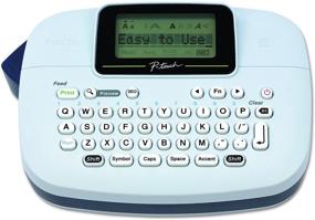 img 4 attached to 🔵 Brother P-Touch PTM95 Handy Label Maker - Navy Blue with 9 Type Styles & 8 Deco Mode Patterns in Blue Gray