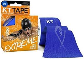 img 1 attached to 🏋️ KT Tape Pro Extreme Therapeutic Elastic Kinesiology Sports Tape - 20 Pre Cut 10 inch Strips - 100% Synthetic - Water Resistant & Breathable - Pro and Olympic Choice - Sonic Blue