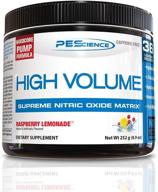 🍓 pescience high volume: raspberry lemonade nitric oxide booster pre workout powder, caffeine-free logo