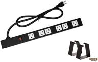 💪 opentron ot16063 heavy duty metal surge protector power strip: 6 white outlets, 3 feet cord, with mounting parts logo