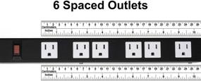 img 3 attached to 💪 Opentron OT16063 Heavy Duty Metal Surge Protector Power Strip: 6 White Outlets, 3 Feet Cord, with Mounting Parts