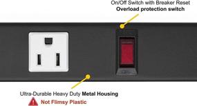 img 2 attached to 💪 Opentron OT16063 Heavy Duty Metal Surge Protector Power Strip: 6 White Outlets, 3 Feet Cord, with Mounting Parts