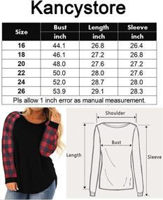 img 1 attached to 👚 Women's Plus Size Color Block Raglan Long Sleeve Tops - Casual Fall Crewneck Sweatshirts by Kancystore