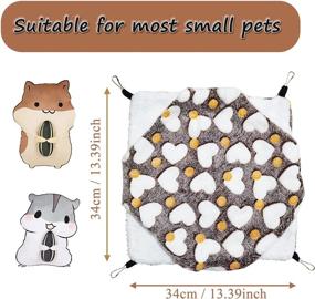 img 1 attached to 🐾 Cozy Small Animal Cage Hammock - Comfy Bunkbed Hammock, Ideal for Kitten, Ferret, Squirrel, Rat, Hamster and Other Small Pets - 13.39'' x 13.39''