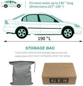 img 1 attached to 🚗 Ultimate Protection: 6-Layer Full Car Cover, UV/Snow/Water/Dustproof, Universal Fit Sedan/SUV (186-193 inches)