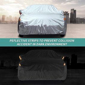img 2 attached to 🚗 Ultimate Protection: 6-Layer Full Car Cover, UV/Snow/Water/Dustproof, Universal Fit Sedan/SUV (186-193 inches)