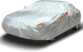img 4 attached to 🚗 Ultimate Protection: 6-Layer Full Car Cover, UV/Snow/Water/Dustproof, Universal Fit Sedan/SUV (186-193 inches)