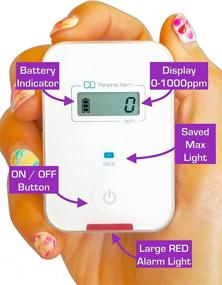 img 4 attached to 🔍 FORENSICS Travel CO DETECTOR: Low-Level Carbon Monoxide Alarm at 9ppm - Super Small Size & Stylish, iPhone White Color, Easy One-button Operation
