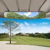 wlood golf cart rear view mirror: 16.5 inch extra wide panoramic mirror for ezgo, yamaha, club car - golf cart accessories logo