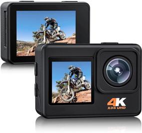img 4 attached to 📷 High-Performance 4K Dual Screen Action Camera: Sony Sensor, 170° Angle, WiFi and 40M Waterproof