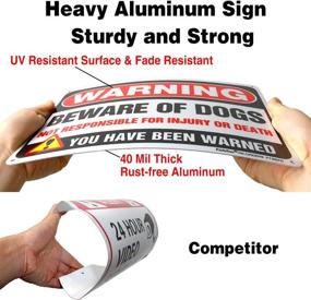 img 2 attached to 🛡️ Faittoo Beware Large Thick Aluminum: Superior Strength for Unmatched Durability