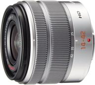 📸 silver panasonic lumix g vario 14-42mm / f3.5-5.6 ii asph. / mega o.i.s. digital zoom lens (h-fs1442a) logo