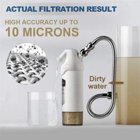 img 1 attached to 🚿 L720-Plus Shower Water Filter System - High Output Purifier with Activated Carbon for Healthy Skin and Hair - Hard Water Treatment for Existing Shower Head - Chlorine, Heavy Metals, and Sediment Impurity Removal