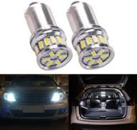 💡 hsun ba9s t4w led bulbs - high power 20led smd3014 chipset, canbus error free, 880lm extremely bright bulbs for dome reading light and indicator, 2 pack, 6000k white logo