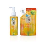 🧴 rohto hadalabo gokujyun oil cleansing set - 200ml bottle + 180ml refill pouch - imported from japan logo