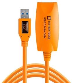 img 2 attached to Tether Tools TetherPro USB 3.0 Extension Cable 🔌 - 16' (5m), High Visibility Orange, USB Female Active Extension