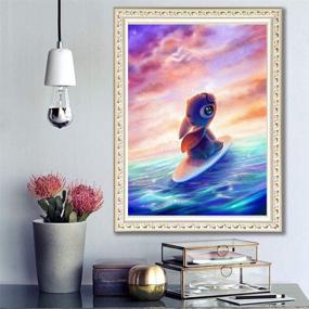 img 3 attached to 🎨 Enhance Creative Skills with 5D DIY Diamond Painting Kit | Cartoon Stitch Crystal Full Diamond | 12X16Inch (Stich-5, 30X40CM)