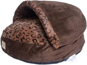 img 2 attached to 🐾 Mocha and Leopard Armarkat Cat Bed - Elevate Your Feline's Comfort