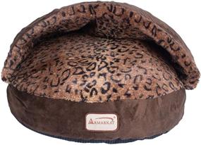 img 3 attached to 🐾 Mocha and Leopard Armarkat Cat Bed - Elevate Your Feline's Comfort