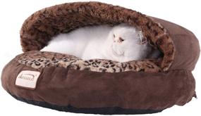 img 4 attached to 🐾 Mocha and Leopard Armarkat Cat Bed - Elevate Your Feline's Comfort