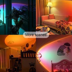 img 2 attached to Enhance Your Atmosphere with the Sunset Lamp: 180 Degree Rotation, Remote Color Adjustment, Ideal for Home Decor, Photography, and More!