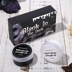 img 2 attached to 🎃 Halloween Cosplay SFX Makeup Kit - BOBISUKA Black + White Face Body Paint Full Coverage Non Toxic Face Painting Kits for Adults, Special Effects Makeup, Dress Up, Face Paint FX Makeup