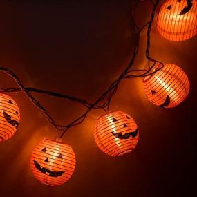 img 1 attached to 🎃 Pallerina Pumpkin Lantern 8.5FT: Festive Halloween Lantern with 10 Pumpkin Lights – Perfect for Holiday Decor, Parties, Christmas, and More!