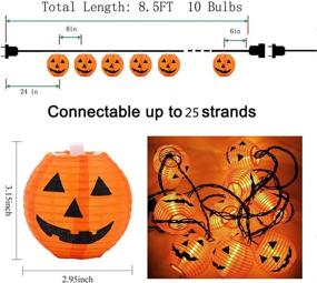 img 3 attached to 🎃 Pallerina Pumpkin Lantern 8.5FT: Festive Halloween Lantern with 10 Pumpkin Lights – Perfect for Holiday Decor, Parties, Christmas, and More!