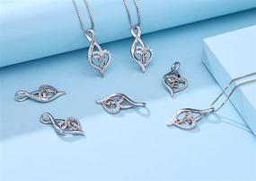 img 1 attached to Starchenie Heart Infinity Alphabet Letter 💌 Necklace - Women's Sterling Silver Initial Pendant