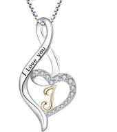 starchenie heart infinity alphabet letter 💌 necklace - women's sterling silver initial pendant logo