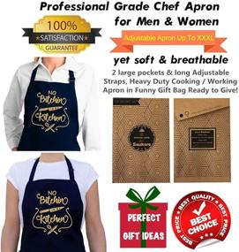 Baking Aprons for Women with 3 Pockets - Funny Gifts for Mom, Wife, Daughter