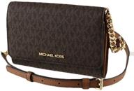 👜 michael kors women's jet set travel medium multifunction phone xbody crossbody bag wallet - model 35f0gtvc8b logo