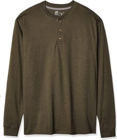 img 4 attached to Hanes Long Sleeve Beefy Henley T Shirt Men's Clothing
