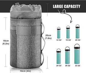 img 1 attached to 🚲 VLTAWA Bike Cup Holder 2 Pack: Insulated Water Bottle Holder for 32oz Bikes - No Screws, Handlebar Mount - Gray (2 Pack)