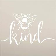 🐝 bee kind stencil by studior12: diy farmhouse bumblebee home & classroom decor – spring script inspirational word art for craft & paint wood signs – reusable mylar template, select size (9 x 9 inch) logo