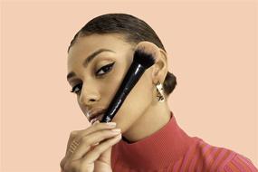 img 1 attached to 🌟 e.l.f. Flawless Face Brush: Vegan Makeup Tool for Effortless Powder, Blush, and Bronzer Application, Perfectly Contours and Defines