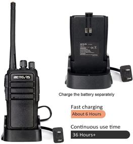 img 1 attached to 📞 Retevis RT21 Updated 3000mAh: Long Range Rechargeable Walkie Talkies with Earpiece - 4 Pack