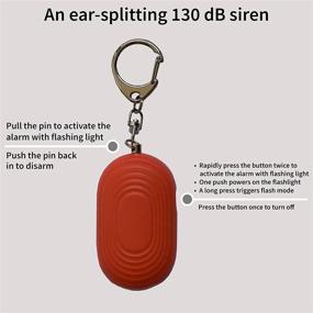 img 3 attached to 🔐 WETEN Safesound Personal Safety Alarm Keychain - 130 dB Siren Song Self Defense Device with LED Light - Loud Panic Alert Whistle for Women, Kids, Elderly, Night Runners (Orange)