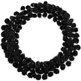 img 3 attached to 🖤 500-Piece Black Glitter Pompoms: Fuzzy Pom Poms for DIY Crafts & Hobby Supplies