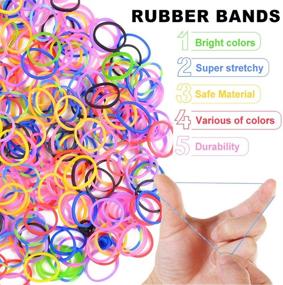 img 2 attached to Ultimate 15000+ Loom Rubber Band Refill Kit: 31 Colors, Bracelet Making for Kids - DIY Craft Gift Set with 13500 Loom Bands, 500 Clips, 15 Charms, 6 Crochet Hooks, 2 Y Looms