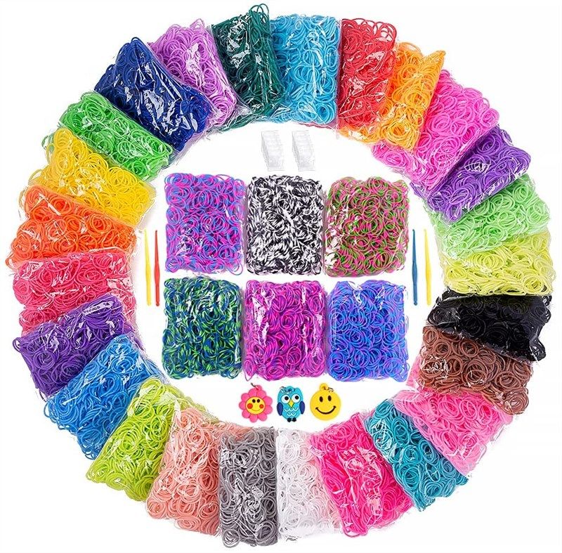 Loom Bracelet Rubber Bands Kit - 12750+ Pieces Colorful Rubberband