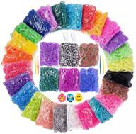 ultimate 15000+ loom rubber band refill kit: 31 colors, bracelet making for kids - diy craft gift set with 13500 loom bands, 500 clips, 15 charms, 6 crochet hooks, 2 y looms logo