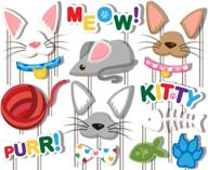 📸 capture the perfect moments with birthday galore kitty cat photo booth props - 20 pack party camera props kit, ready to use! logo