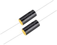 zerone 2pcs capacitor frequency divider capacitance audio speaker capacitor with pure copper wire pins(2 logo